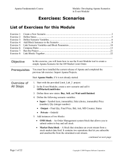 Define Scenario Variables