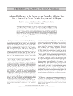 Individual Differences in the Activation and