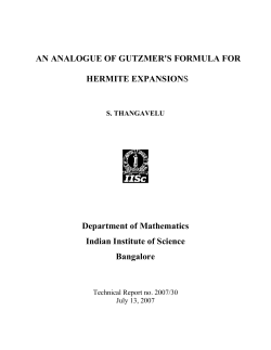 AN ANALOGUE OF GUTZMER`S FORMULA FOR