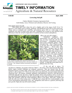 Lowering Soil pH - Alabama Cooperative Extension System