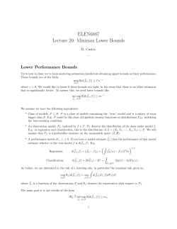 ELEN6887 Lecture 20: Minimax Lower Bounds
