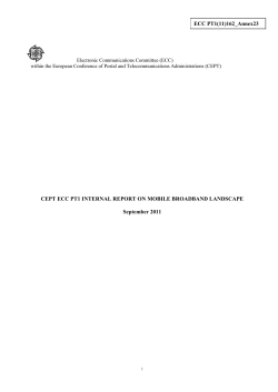 ECC PT1 Report on Mobile Broadband