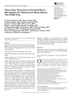 Three-Year Outcomes of Cranial Nerve Stimulation