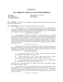 all-terrain vehicles and snowmobiles