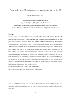 Fiscal policy and CO2 emissions of new passenger cars in the EU