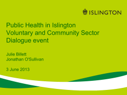 Setting a framework for action. Health and Wellbeing Priorities for