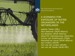 a scenario for exposure of water organisms in the netherlands