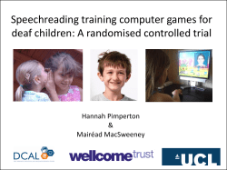 Speechreading training computer games for deaf children: A