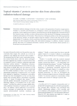 Topical vitamin C protects porcine skin from