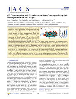 CO Chemisorption and Dissociation at High Coverages during CO