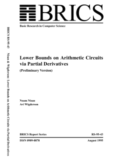 Lower Bounds on Arithmetic Circuits via Partial Derivatives