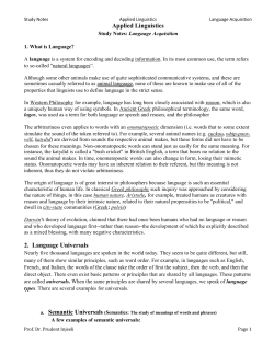 Study Notes: Language Acquisition - Dr. Prudent Injeeli Responds to