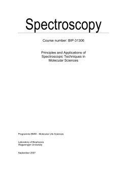 BIP-31306 Principles and Applications of Spectroscopic Techniques