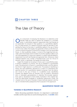 The Use of Theory