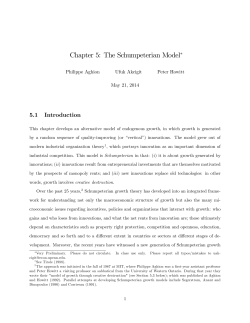 Chapter 5: The Schumpeterian Model