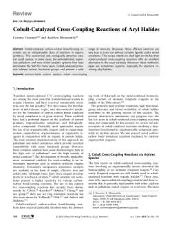 CobaltCatalyzed CrossCoupling Reactions of Aryl Halides