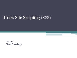Cross Site Scripting (XSS).