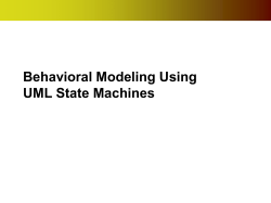 Behavioral Modeling Using UML State Machines