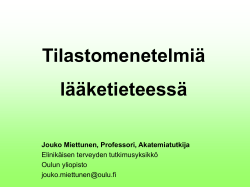 Statistical methods in longitudinal studies