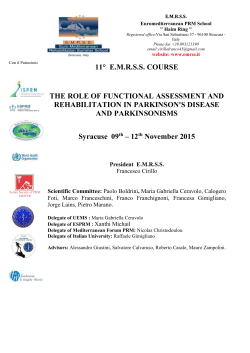 2015 Program - Mediterranean Forum of Physical and