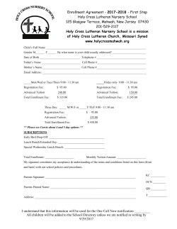 First Step - Holy Cross Lutheran Church and Nursery School