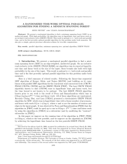 A RANDOMIZED TIME-WORK OPTIMAL PARALLEL ALGORITHM