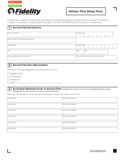 Advisor Firm Setup Form