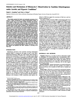 Kinetics and Mechanism of Mitomycin C