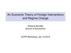 An Economic Theory of Foreign Interventions and Regime Change