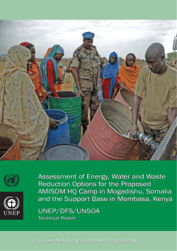 Assessment of Energy, Water and Waste Reduction Options for the