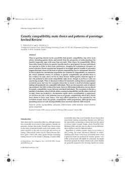 Genetic compatibility, mate choice and patterns of