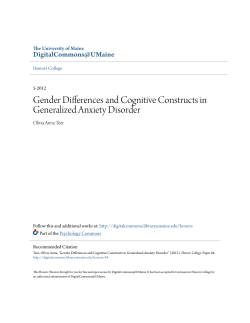 Gender Differences and Cognitive Constructs in Generalized