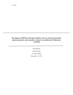 The impact of different nitrogen fertilizer rates on