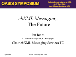 ebXML Messaging: The Future