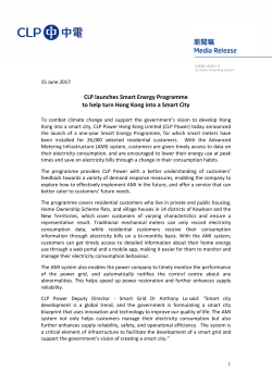 CLP launches Smart Energy Programme to help turn Hong Kong