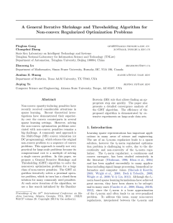 A General Iterative Shrinkage and Thresholding Algorithm for Non