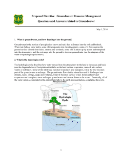 Groundwater Resource Management Questions and Answers