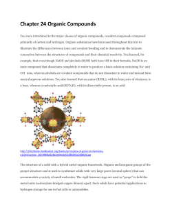 Chapter 24 Organic Compounds