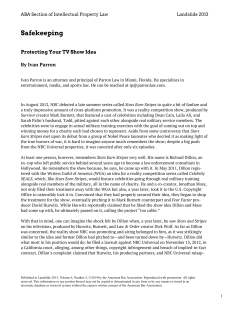 Safekeeping: Protecting Your TV Show Idea