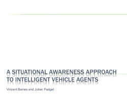 a situational awareness approach to intelligent vehicle agents