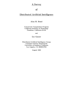 A Survey of Distributed Artificial Intelligence