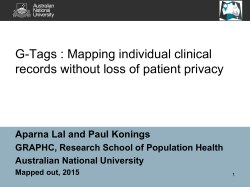 G-Tags : Mapping individual clinical records without loss of