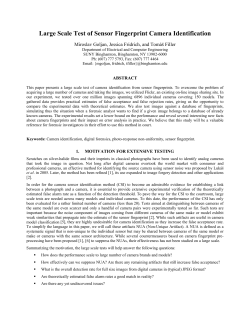 Large Scale Test of Sensor Fingerprint Camera Identification
