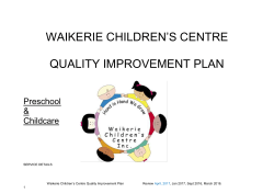 Quality Improvement Plan 04/2017 Review