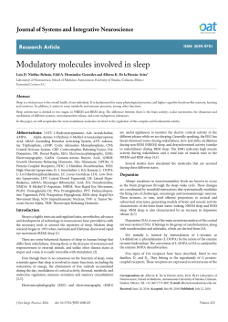 Modulatory molecules involved in sleep