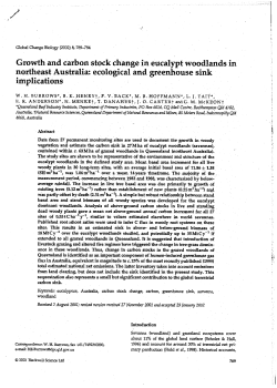 Growth and carbon stock change in eucalypt