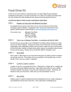 food drive - Midwest Food Bank (Morton, IL)