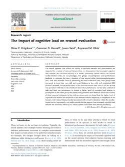 The impact of cognitive load on reward evaluation