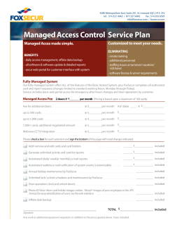 FOXSECUR - MANAGED access control w