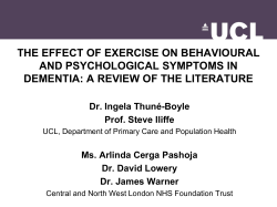 The effect of exercise on behavioral and psychological symptoms in